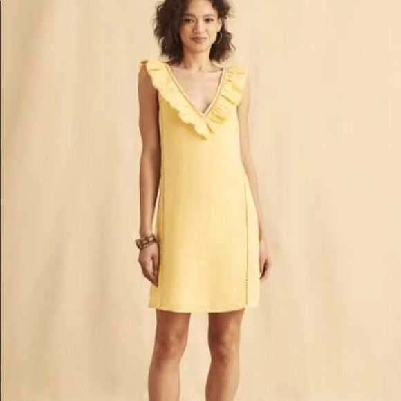 Faherty Women's Ellis Dress - Jojoba Linen - Picture 1 of 9